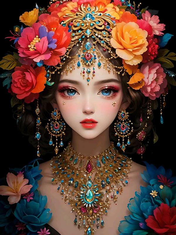 Pintura Diamante Antiga Beleza Chinesa Faça Você Mesmo Quadrado Completo Redondo Broca Strass Bordado Linda Mulher Mosaico Ponto Cruz Kits FG1915