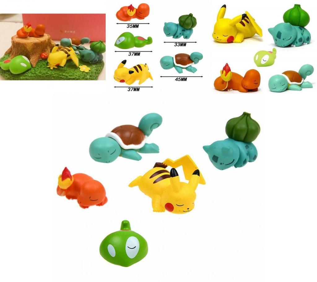 Adorable Pokemon Bulbasaur Squirtle Pikachu Figure Toy Set For Kids Gift Enthusiasts