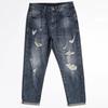 Jeans Skinny Strappati Stile Hip-Hop da Uomo 2023 - Puro Cotone, Moda Estiva Versatile.