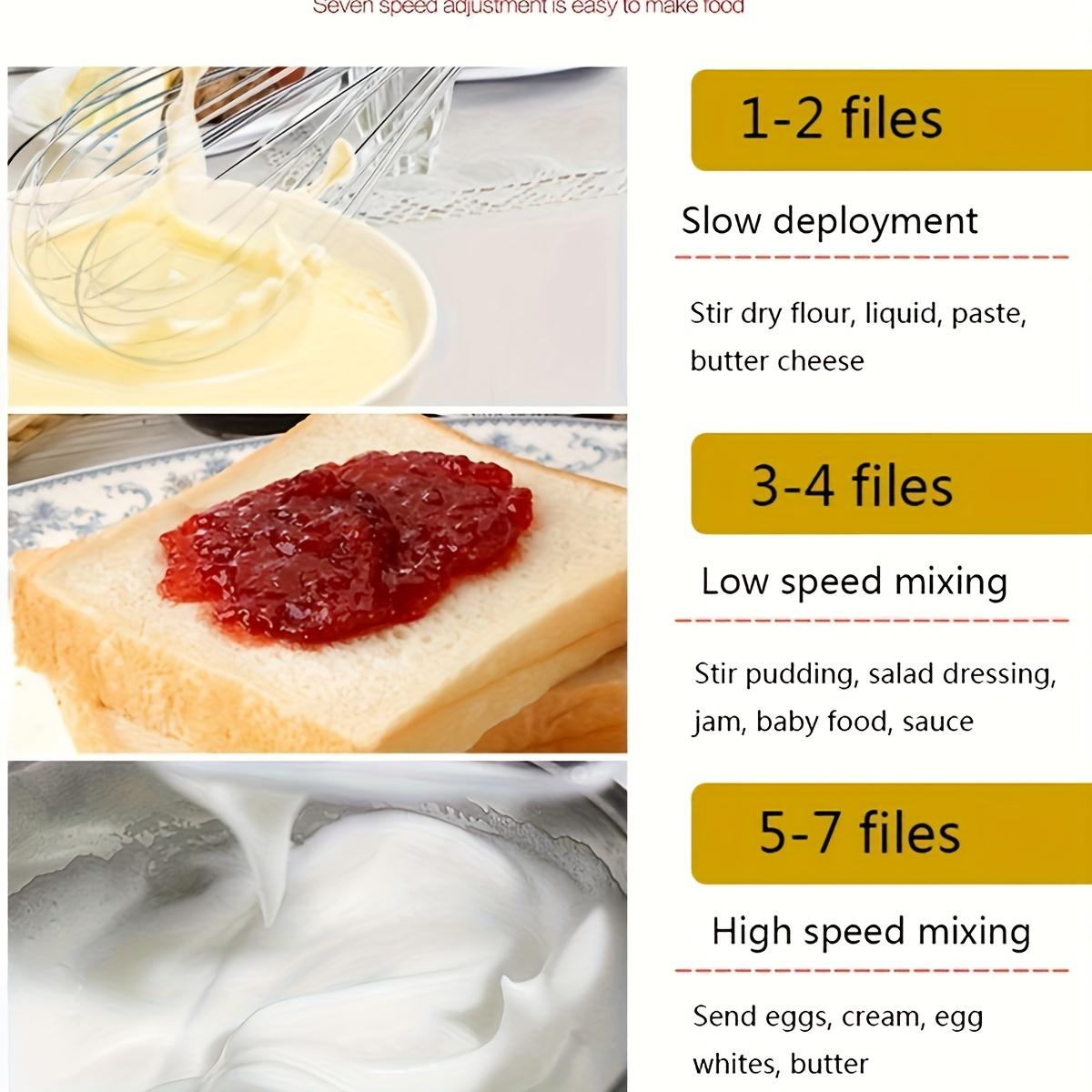 Яйцесбивалка с барабаном Электрический бытовой блендер Набор 7-скоростной электрический — фото 3