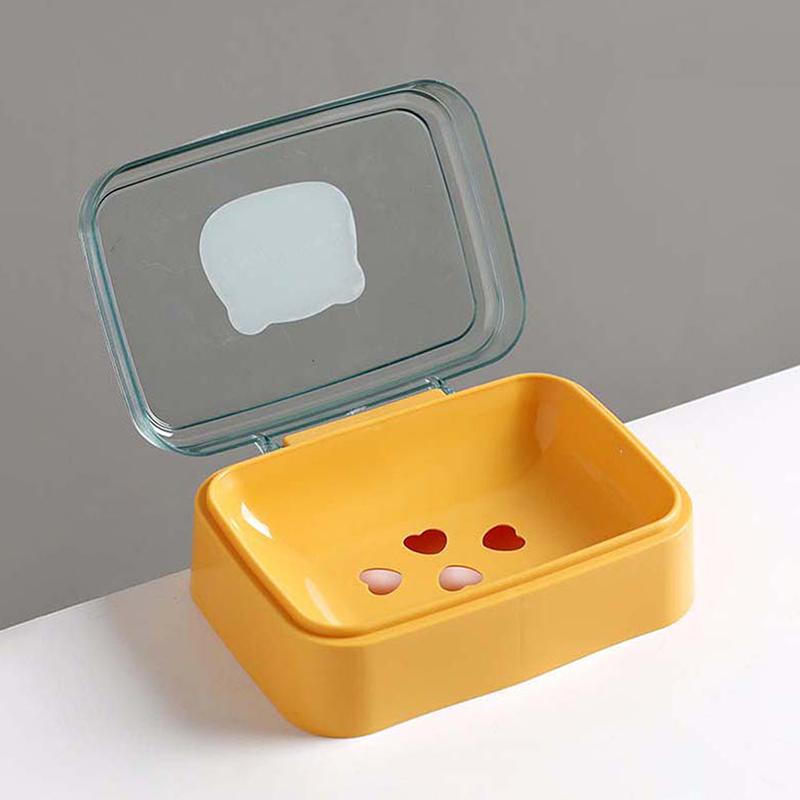Bathroom Soap Dish With Lid Home Plastic Soap Box Keeps Soap Dry Soap Dish Travel Portable Soap Tray Soap Storage Container