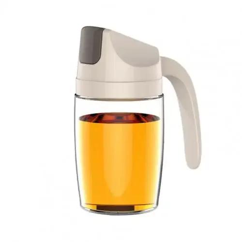 

Герметична скляна пляшка для олії з автоматичним відкриттям і ручкою