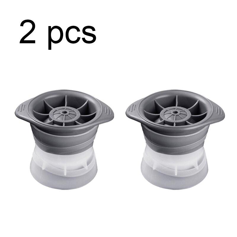 2 stk Bar Whiskey Rund Iskulemaskin Silikon Stor Kuleform Sfærisk Iskubeform Maskin Hurtigfryser Kjøkkenredskaper