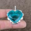 Indicolite Tourmaline Gemstone 925 Sterling Silver Jewelry Pendant 1.58" KKG-554