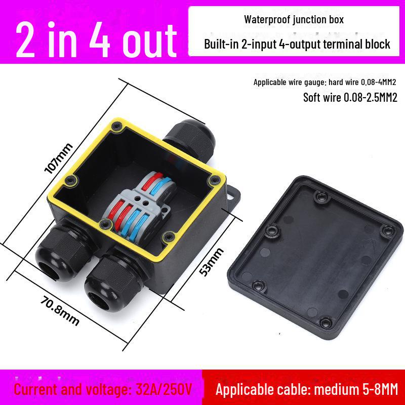 Waterproof Outdoor Quick Connector Terminal - 2/3/4 Core Rainproof Docking Plug