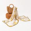 Long Silk Scarf Women Thin Lightweight Printed Shawl Elegant Daily Wear