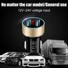 Car Charger Dual USB Super Fast Charging Car Charger Adapter 3.1A Aluminum Alloy Cigarette Lighter Adapter Voltmeter LCD Display