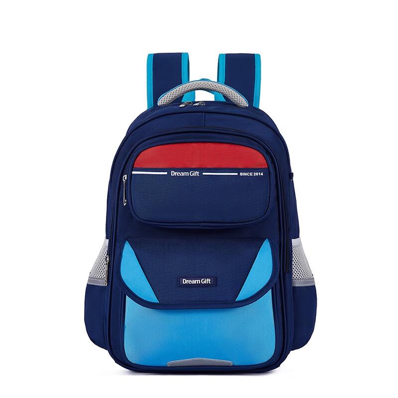 DREAMGIFT DG1833 Color-Block Primary School Backpack