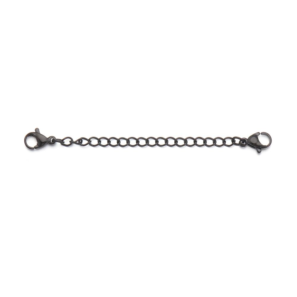 NEU Heiß Edelstahl Verlängerungskette Halskette Armband Hummerverschluss 3" oder 6" Langlebig Gold Silber Schwarz DIY Schmuckzubehör