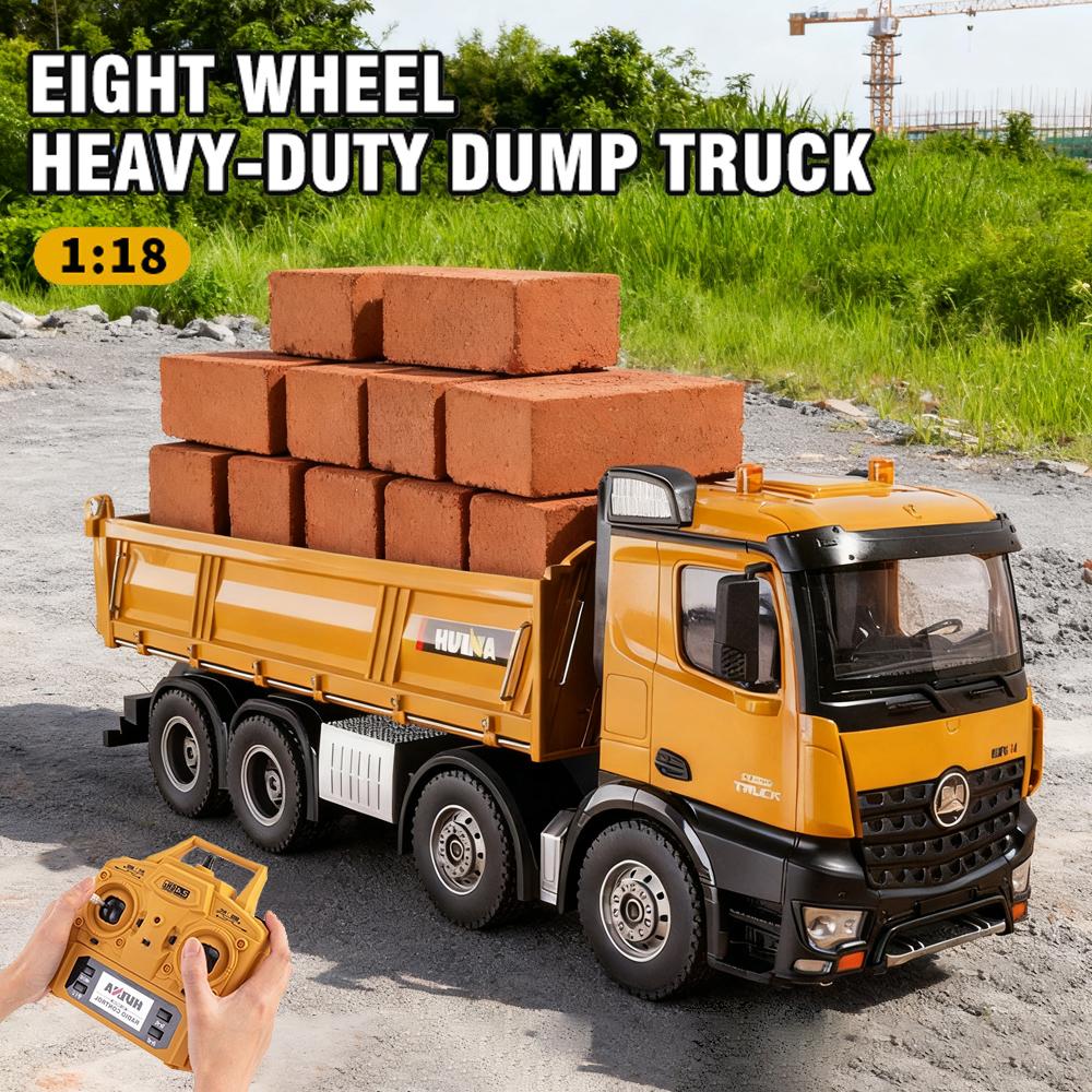Non-Toxic Huina Rc Truck 1536 Remote Control Trucks Dumper 1/14 12Ch Construction Engineering Vehicle Toys Children Christmas Gifts Children