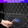 New Car Anti Kicks Pad With Organizer Pocket Seat Back Leather Protector For Ford Ranger Focus Kuga Mustang S-MAX Transit Mondeo