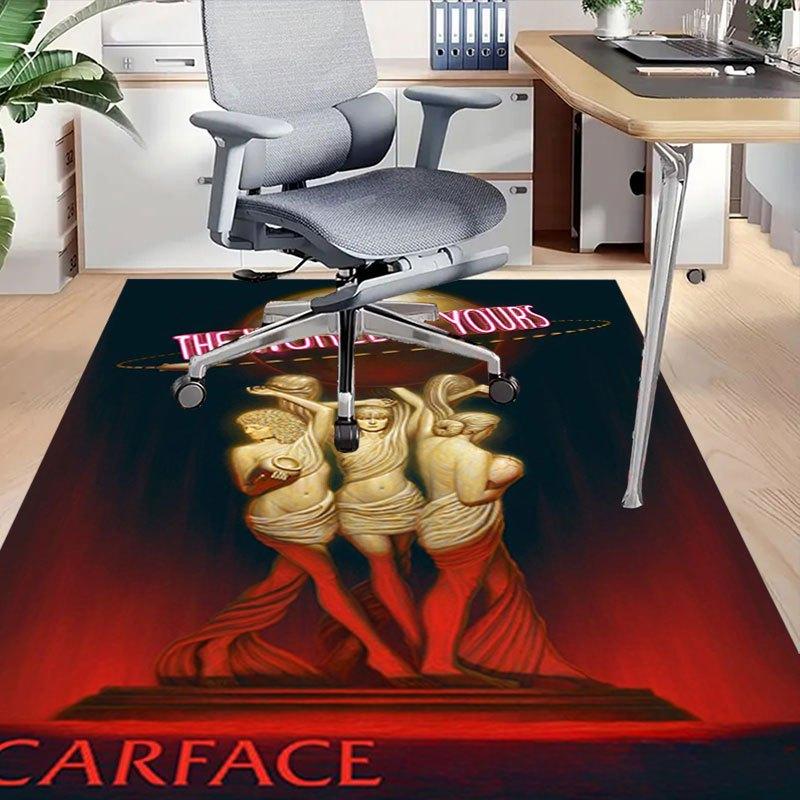 1pz Tappetino per Sedia da Ufficio Scarface Morbido, Confortevole, Per Tutte le Stagioni, Perfetto per la Casa, la Camera da Letto o l'Arredamento dell'Ufficio, Regalo Perfetto per