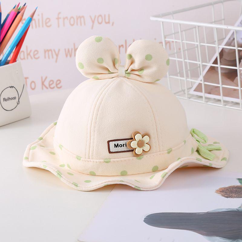 Adjustable Thickened Baby Girl's Fisherman Hat for Spring & Autumn