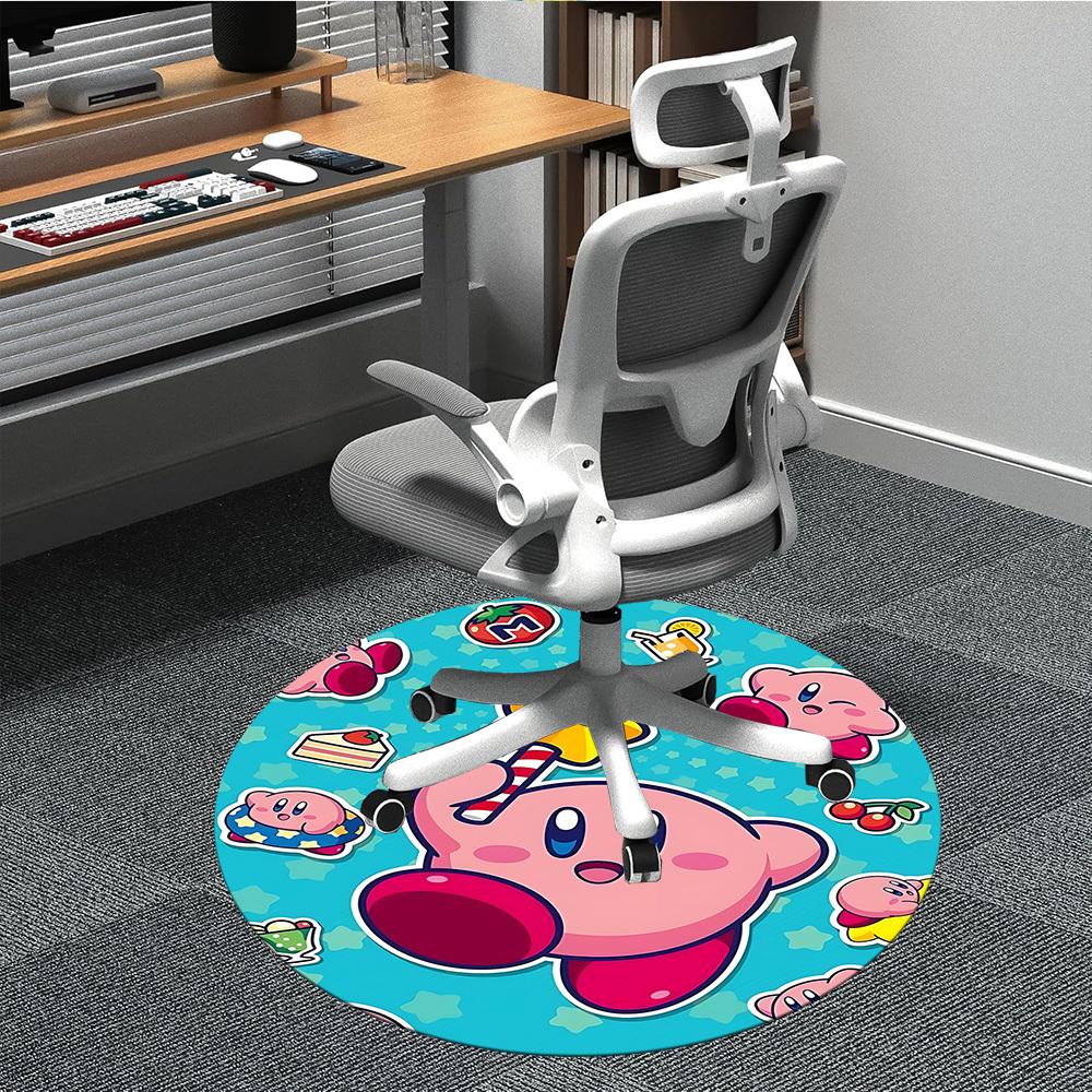 1pc Kirby Office Round Area Rug, Bedroom Living Room Home Decor, Room Deco,  Offic a1016225 80cm by 80cm