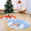 Vibrant Forest Santa Snowflake Christmas Tree Skirt For Festive Holiday Decor