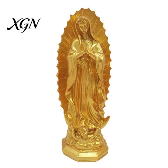 Handmade Retro Figurine Our Lady of Guadalupe Religious Statue, Virgin Mary Figurine, Resin Sculpture, Collectable Character Inspirational Art