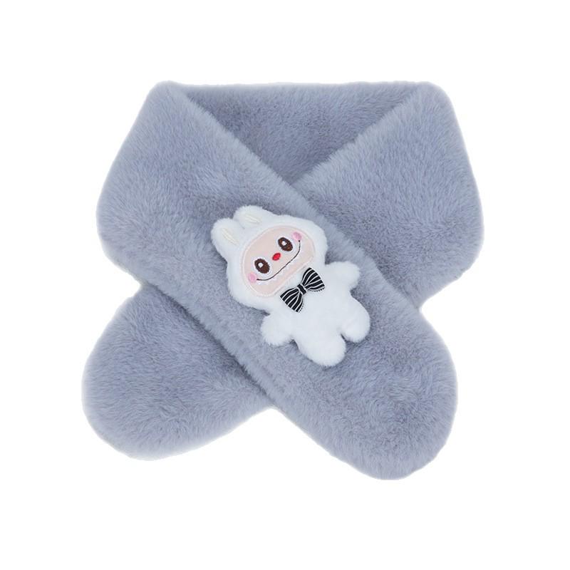 Plüsch-Winter-Schal im koreanischen Stil, Süßer und warmer Nackenschutz für Mädchen und Schülerinnen