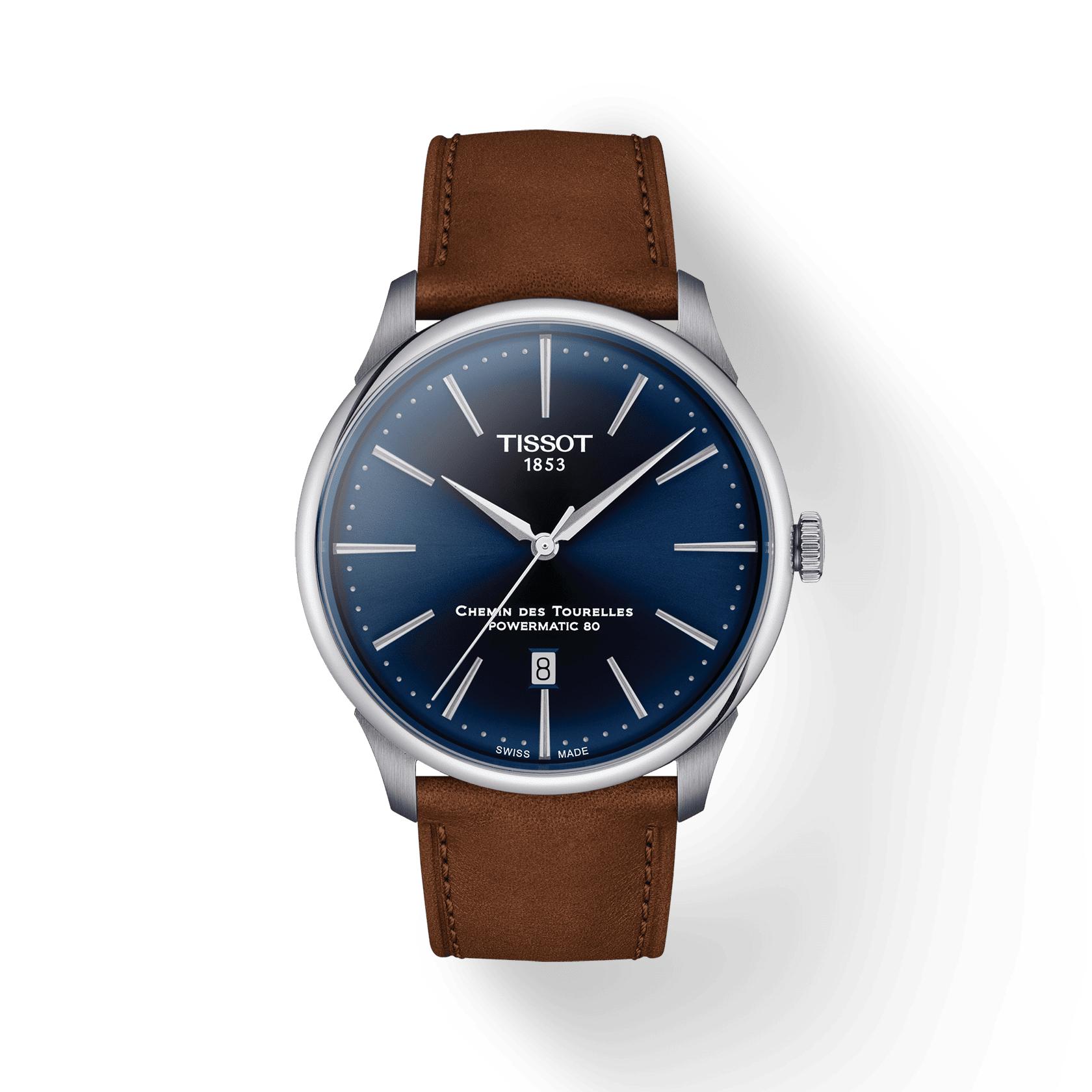 

Tissot Leather Strap blue Dial Men s Fashion Watch T139.407.16.041.00 синій
