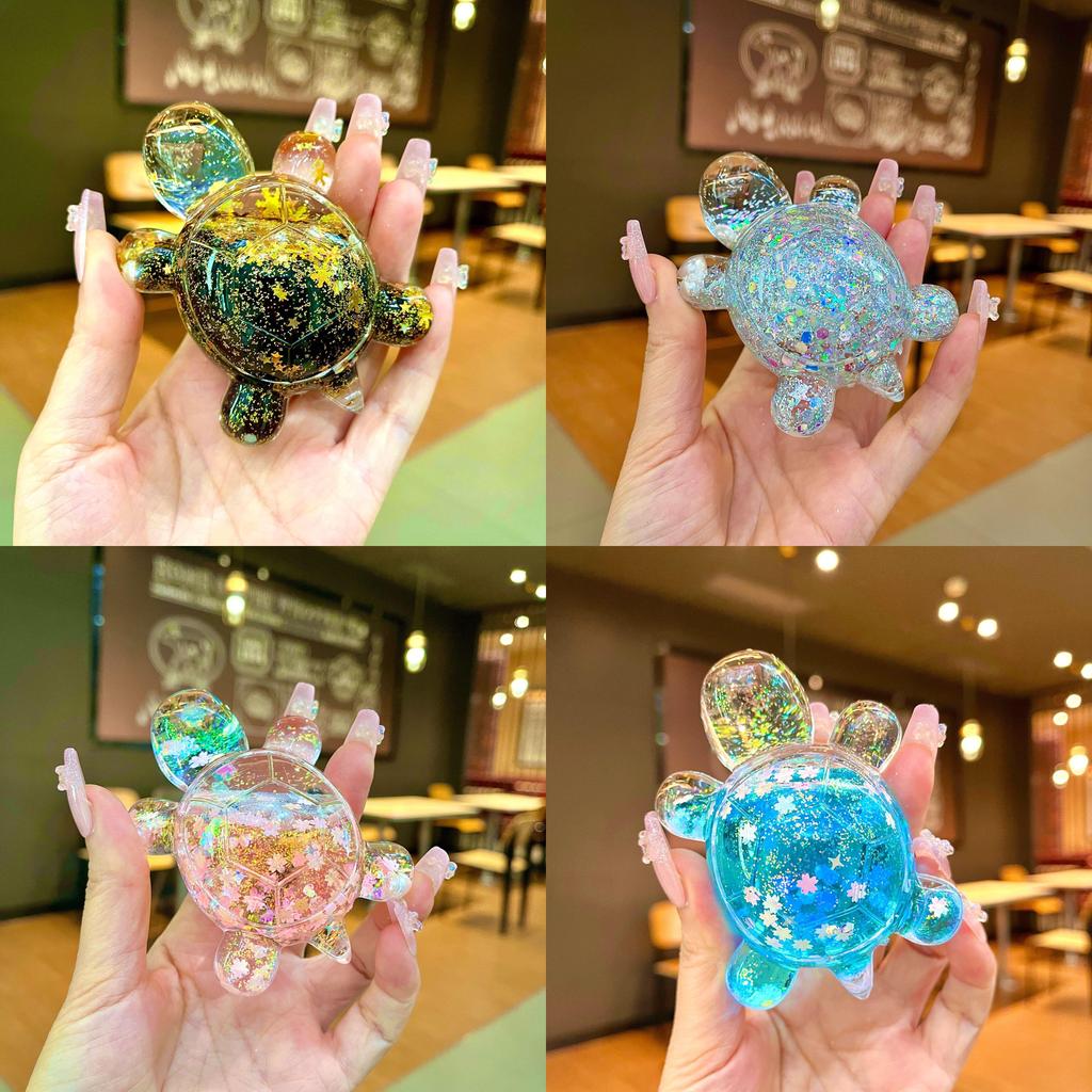 Bunte Große Im Dunkeln Leuchtende Glitzernde Schildkrötenfigur Perfekt Für Einzigartige Geschenk-Anlässe
