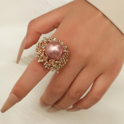 Pierścionek w stylu retro Kreatywny pierścionek z pełnym diamentem Regulowany pierścień otwierający Pierścionek w stylu boho w stylu etnicznym. Modny pierścionek