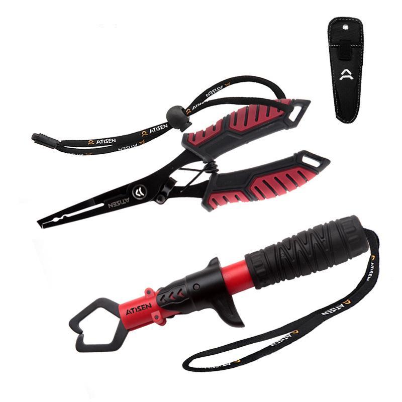 Stainless Steel Fishing Gripper Non-Slip Grip Professional Fish Lip Grabber for Beginner Anglers