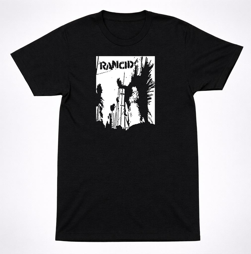 Rancid Mohawk Silhouette Graphic Black T-Shirt Street Punk Band Tee S разноцветный