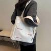 Fashionable Casual Canvas Bag Cartoon Letter Versatile Handbag Bento Bag