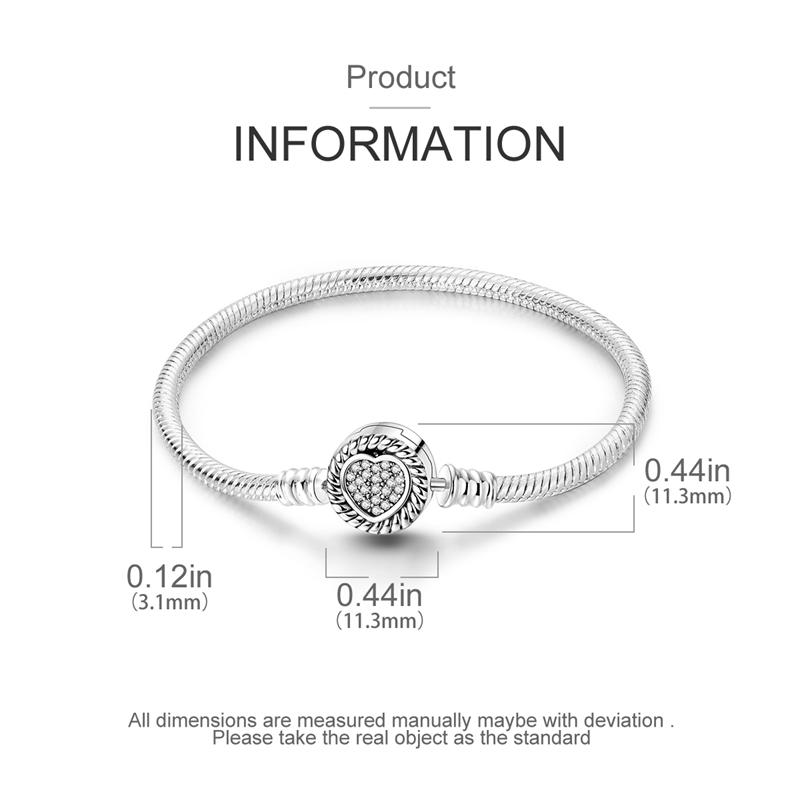 New Original 925 Silver Bracelet Heart Butterfly Bracelet For Women Fit Original Bracelet Charms Beads Jewelry DIY Gift