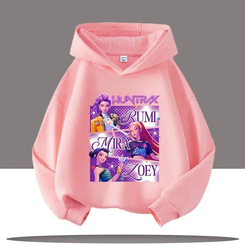 Children's Clothing Y2K KPop Demon Hunters Hoodies Teenage Girls Boys Rumi KPop Demon Hunters Hoody Autumn Casual Long Sleeve