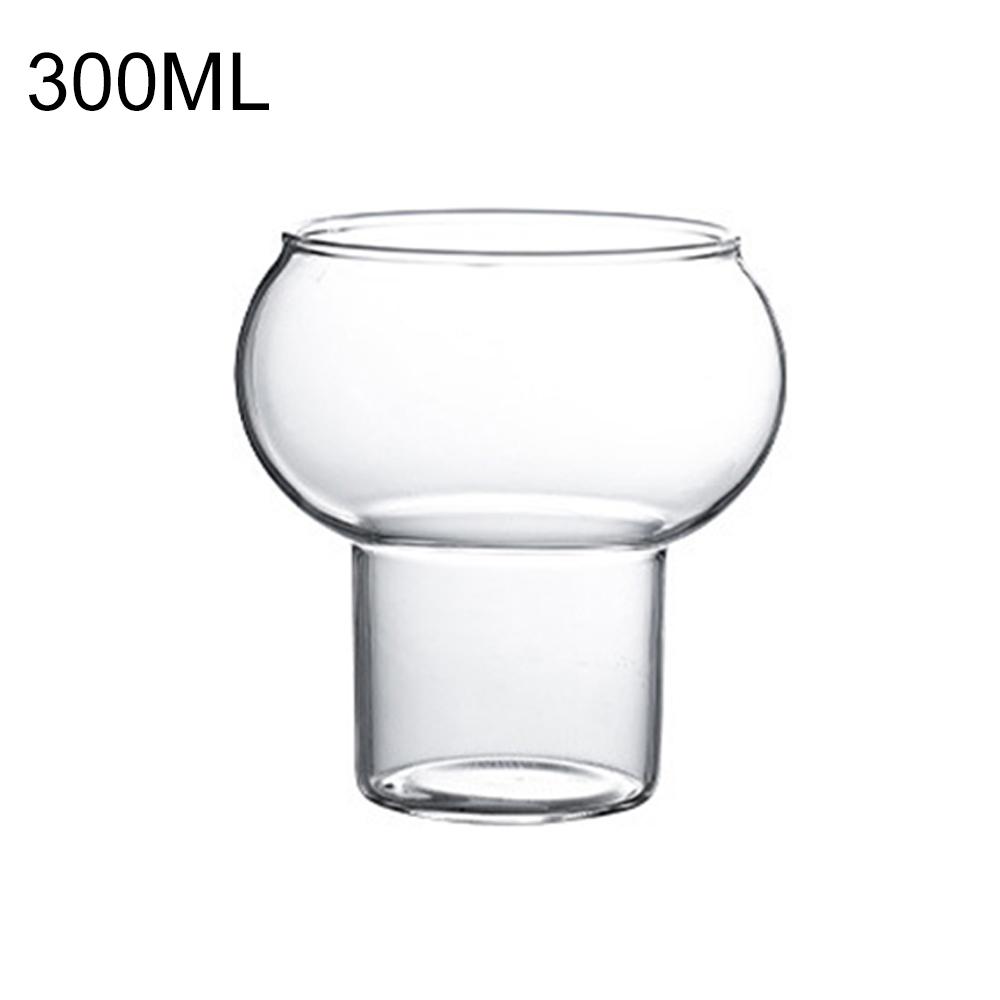 300/520ml Coffee Mug Gourd Shape Cocktail Glass Household Transparent Whiskey Wine Yogurt Dessert Glass Cup Bar Drinkware