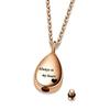 Elegant Teardrop Cremation Urn Necklace - Stainless Steel Memorial Pendant for Women