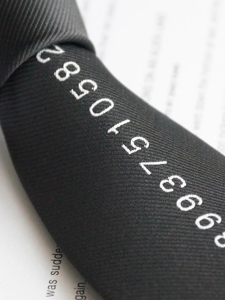 Original Design Embroidery Digital Tie Black Ties Personalized Tie
