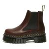 Dr. Martens Audrick Leather Platform Soft Leather Short Chelsea Boots Women Boots Burgundy 27820211