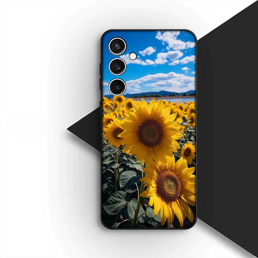 Protective Cover for Xiaomi Redmi Note 12 11 10 A3 Pro 10A 10C 12C Note12 5G 4G Casing Phone Case Yellow Sunflower Flower