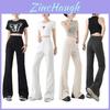Womens High Waist Relaxed Cotton Casual Pants With Pockets For Spring Autumn Wear