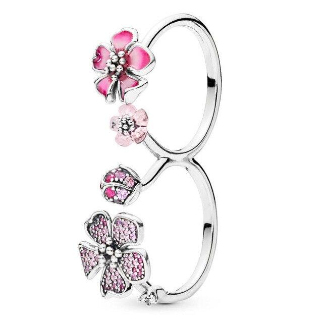 Original  Sterling Tone Triple Band Pave Snake Chain Women Pattern Rings Sparkling Bar Stacking Rings Fashionable Stylish JewelryFashion