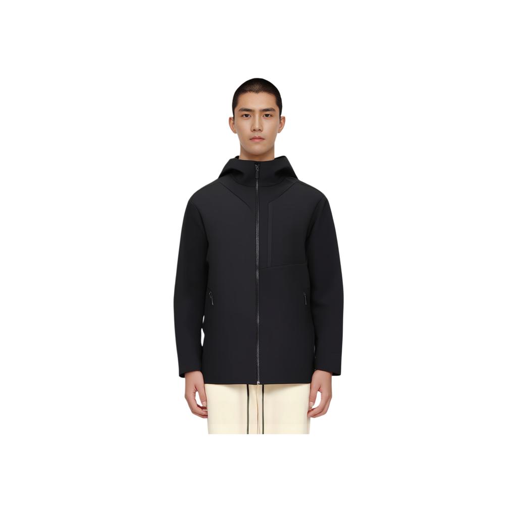 Anta Champion Outdoor Hiking Series Hooded Casual Zipper Solid Color Fleece Thick Warm Jacket Men Jackets 152540612-3