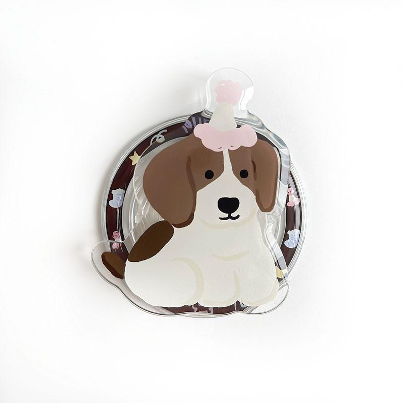 Cute Cartoon Dog Silicone MagSafe Phone Holder – Telescopic & Magnetic Airbag Design
