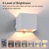 LED Wall Sconces Motion Sensor Dimmable Indoor Wall Lamp Up Down Remote Control Wall Mount Light for Living Room Hallway Bedroom