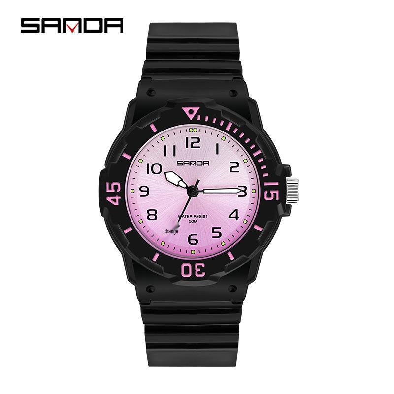 Sanda Fashion Couple Watches: Fresh, Versatile, Waterproof, Night Vision Luminous Style for Men & Women
