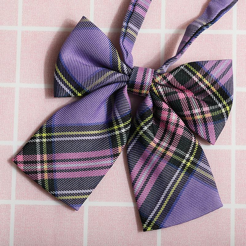 Jk Japanese Plaid Korean Version Of Collar Flower Graduate Female Collar Flower College Wind Streamer Jk Bow Shirt Accessories Sailor Suit
