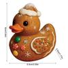 Christmas Duck Resin Figurine Portable and Lightweight Home Party Figurine for Home Office Tabletop Ornament