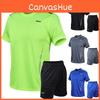 Stylish Mens 2pc Sport Wear Tracksuit With Breathable Short Sleeve T-shirt And Shorts