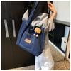 Casual Literary Women's Denim Shoulder Bags Large Capacity Ladies Travel Shopping Bag Simple Female Girls Book Tote Handbags