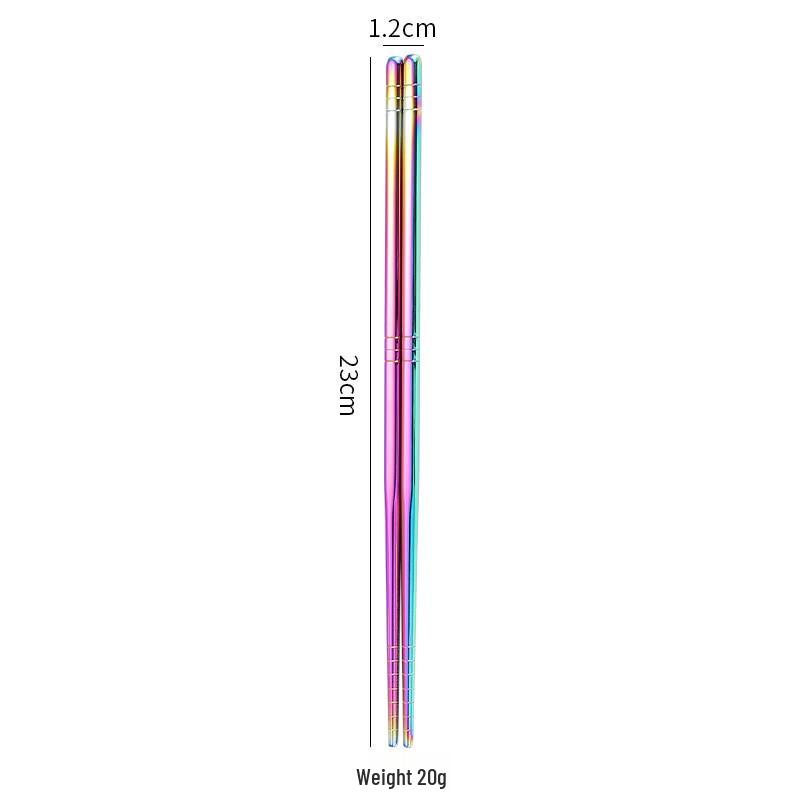 Abay 304 Stainless Steel Six-Ring Chopsticks