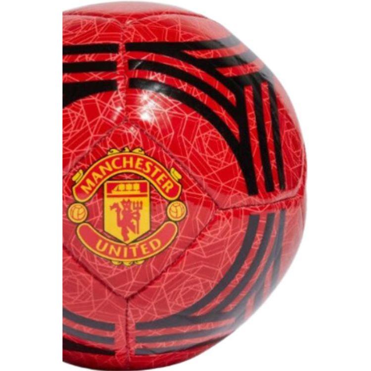 adidas Manchester United Size 1 Soccer Ball Synthetic Leather Machine Stitched Soccer Ball Unisex Red Black IA0923