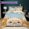 Vintage Sheep Pattern Bedding Uilt Set Uilt Cover Pillowcase Home Decoration Birthday Gift (1 * Duvet Cover + 2 * Pillowcase Without Core)