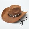 Cowboy Hat Men Women Outback Wool Felt Sunshade Sunhat For Casual Travel