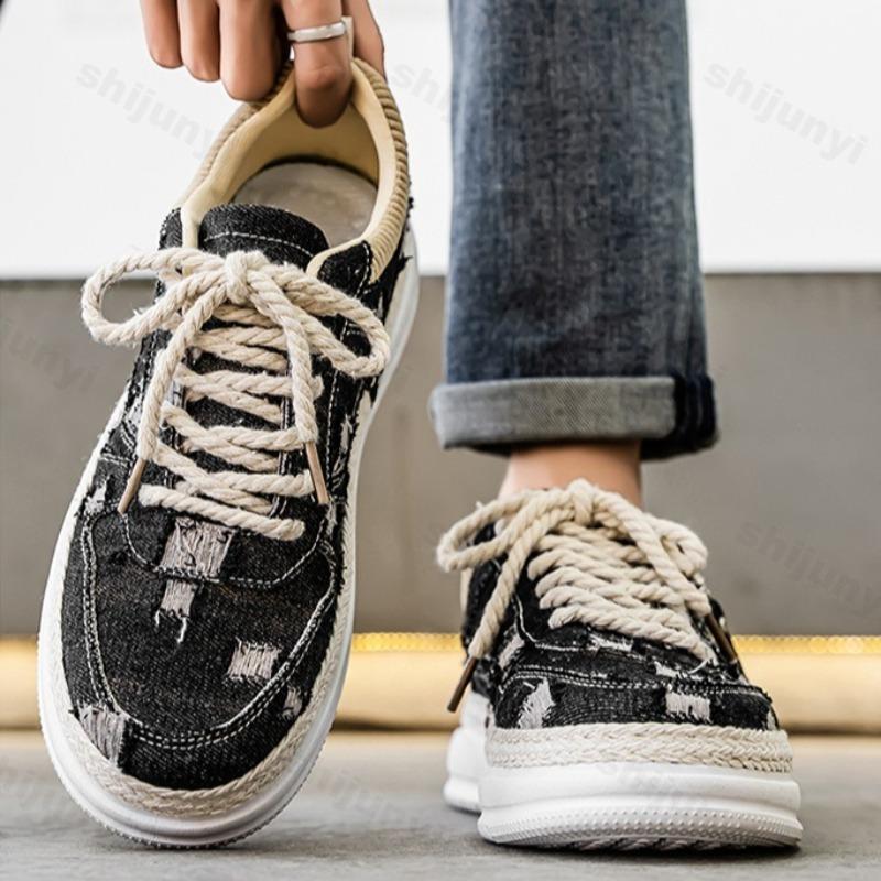 Fashion 2025 Autumn New Niche Design Men's Low Top Casual Thick Soled Canvas Shoes Fashion Trend Versatile Comfortable Platform sneakers