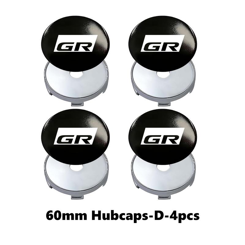 4Pcs 56mm/60mm Car Wheel Center Hub Cap Rim Cover For Toyota GR Yaris Corolla Prius Aqua Vios Mirai Hilux Auris CHR